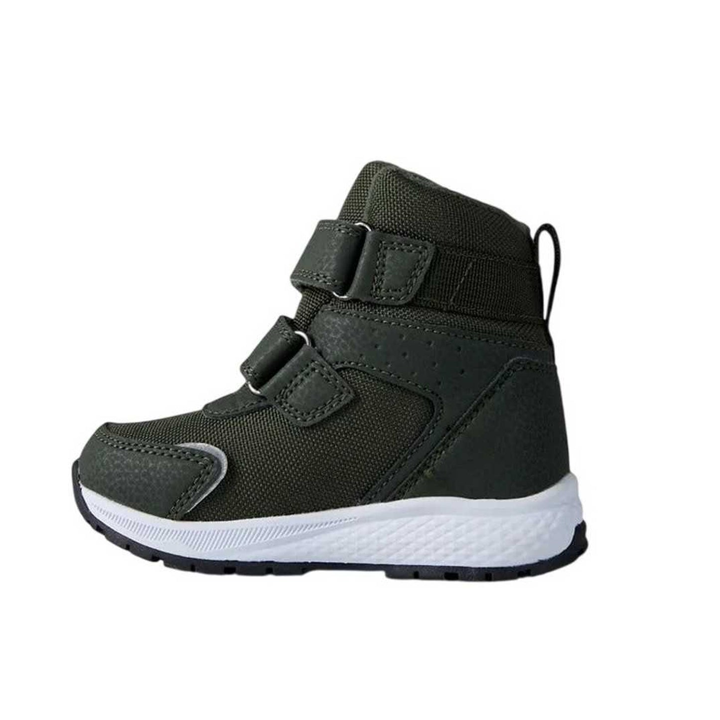 Green-Black - Side - Viking Childrens-Kids Equip Leather Hiking Boots
