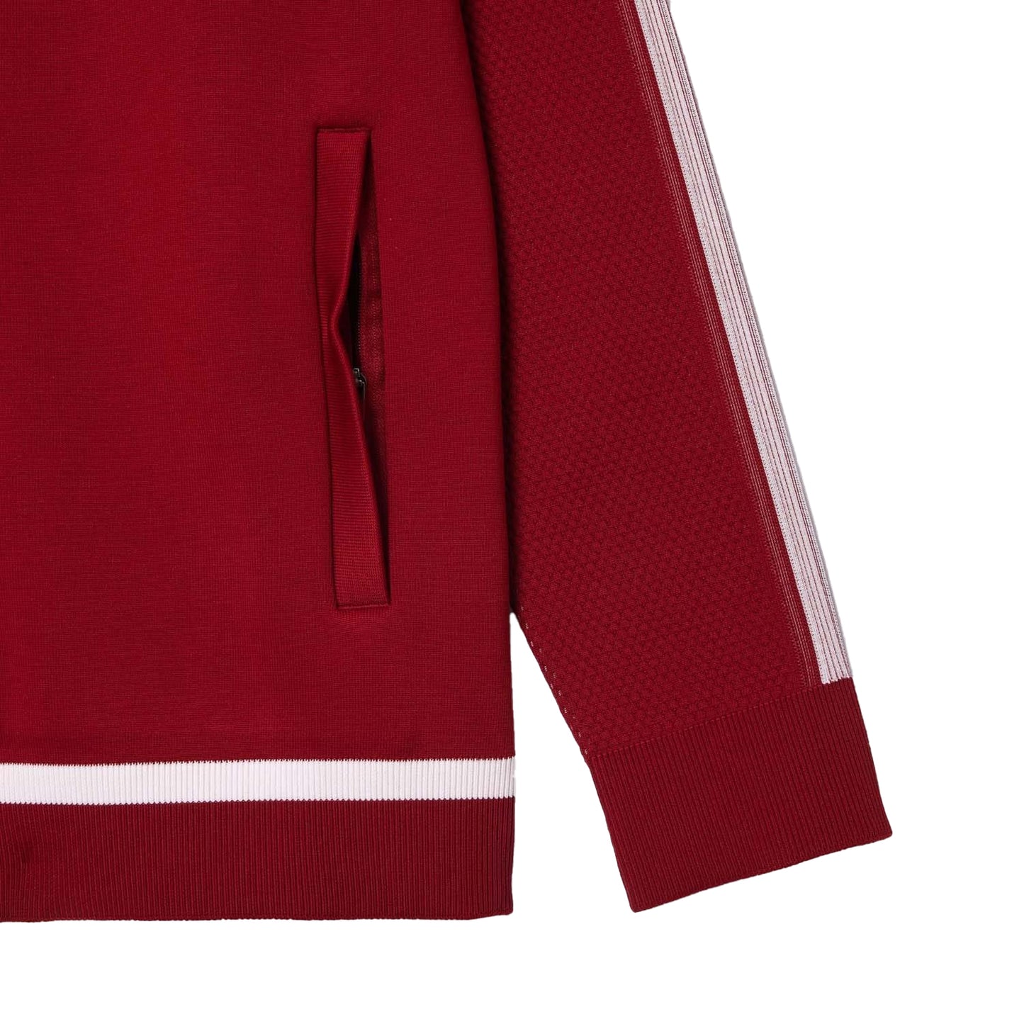 Red - Side - Lacoste Mens Novak Djokovic Tennis Jacket