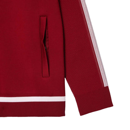 Red - Side - Lacoste Mens Novak Djokovic Tennis Jacket