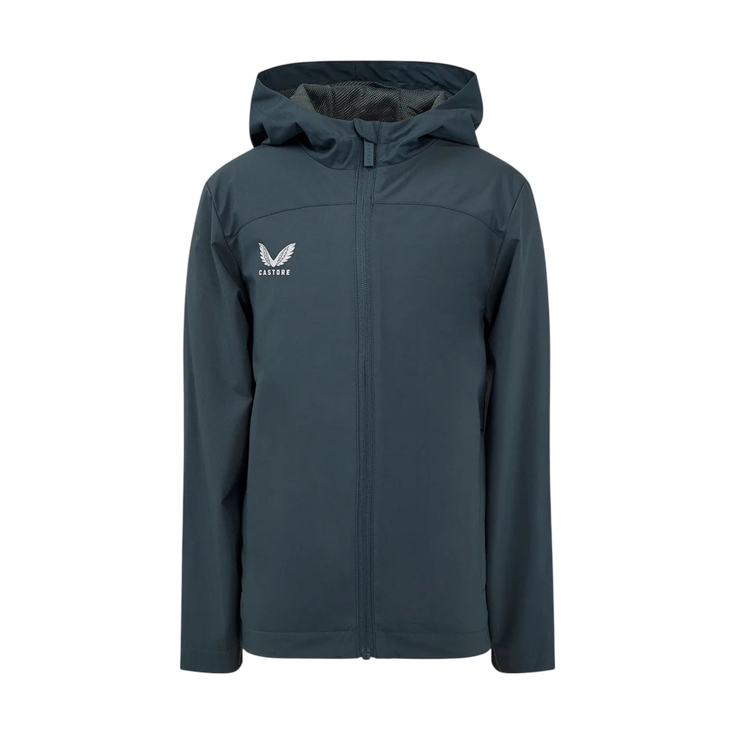 Dark Slate - Front - Castore Childrens-Kids Logo Waterproof Jacket