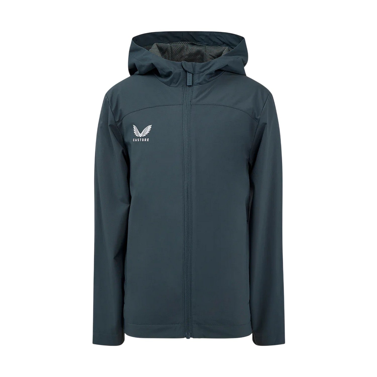 Dark Slate - Front - Castore Childrens-Kids Logo Waterproof Jacket