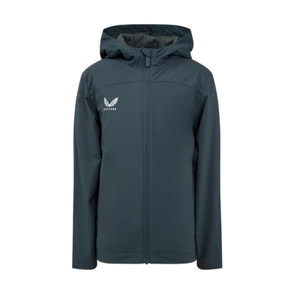 Dark Slate - Front - Castore Childrens-Kids Logo Waterproof Jacket