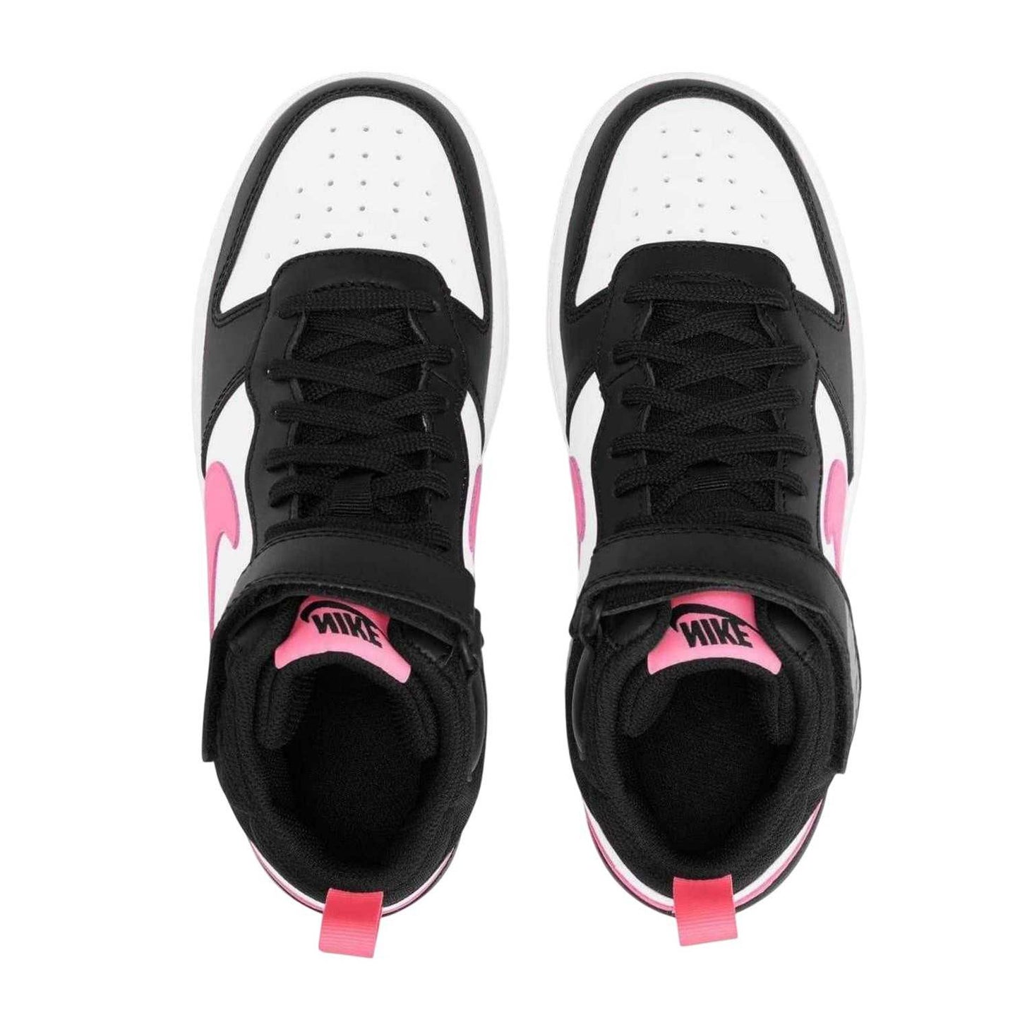 White-Pink-Black - Lifestyle - Nike Childrens-Kids Court Borough Leather High Tops