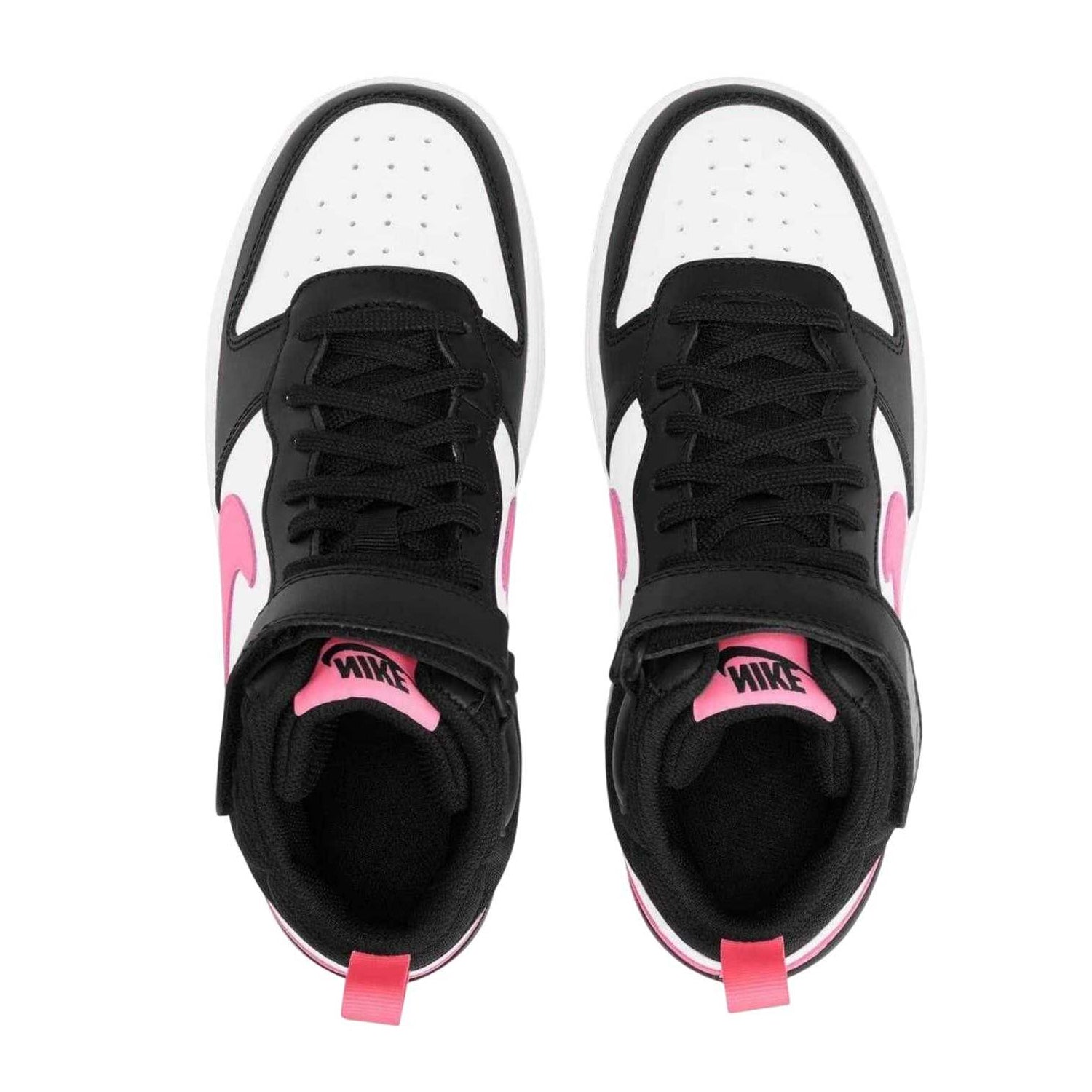 White-Pink-Black - Lifestyle - Nike Childrens-Kids Court Borough Leather High Tops