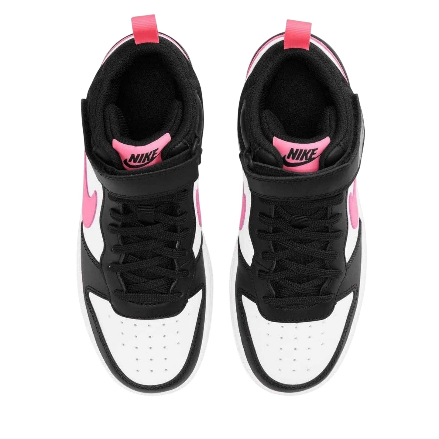 White-Pink - Lifestyle - Nike Childrens-Kids Court Borough Leather High Tops