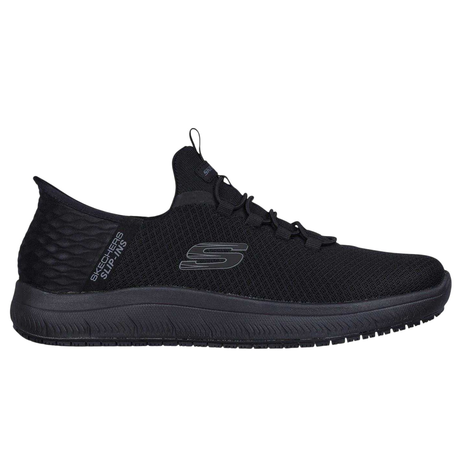Black - Pack Shot - Skechers Mens Summits Colsin Slip-In Shoes