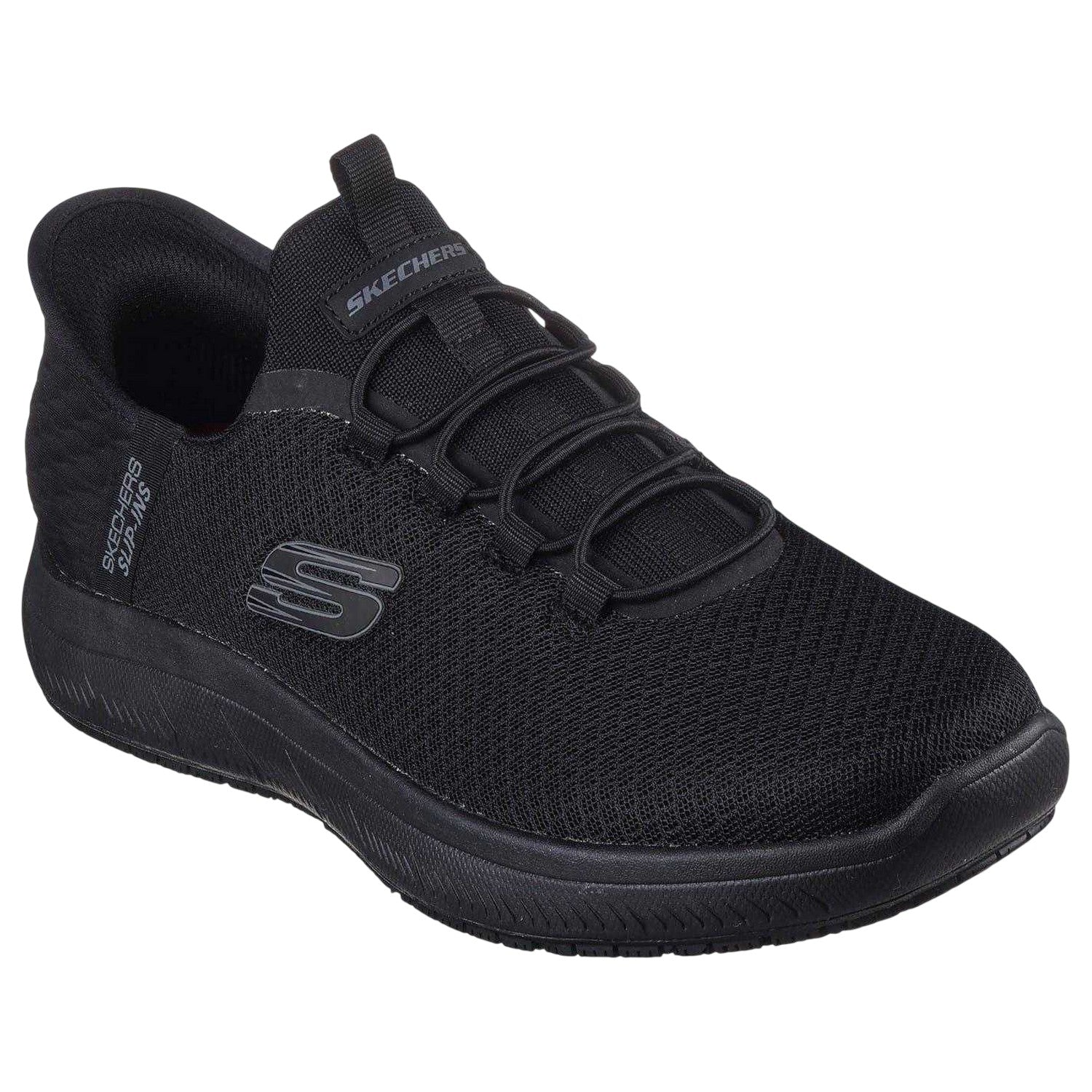 Black - Front - Skechers Mens Summits Colsin Slip-In Shoes