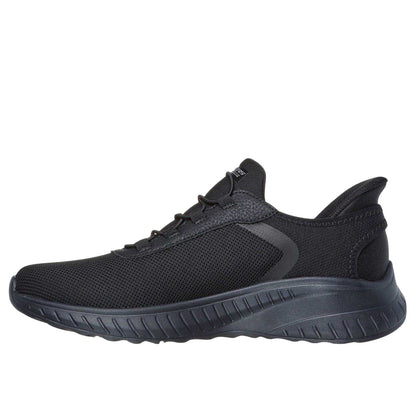 Black - Pack Shot - Skechers Mens BOBS Sport Squad Chaos Slip-In Trainers