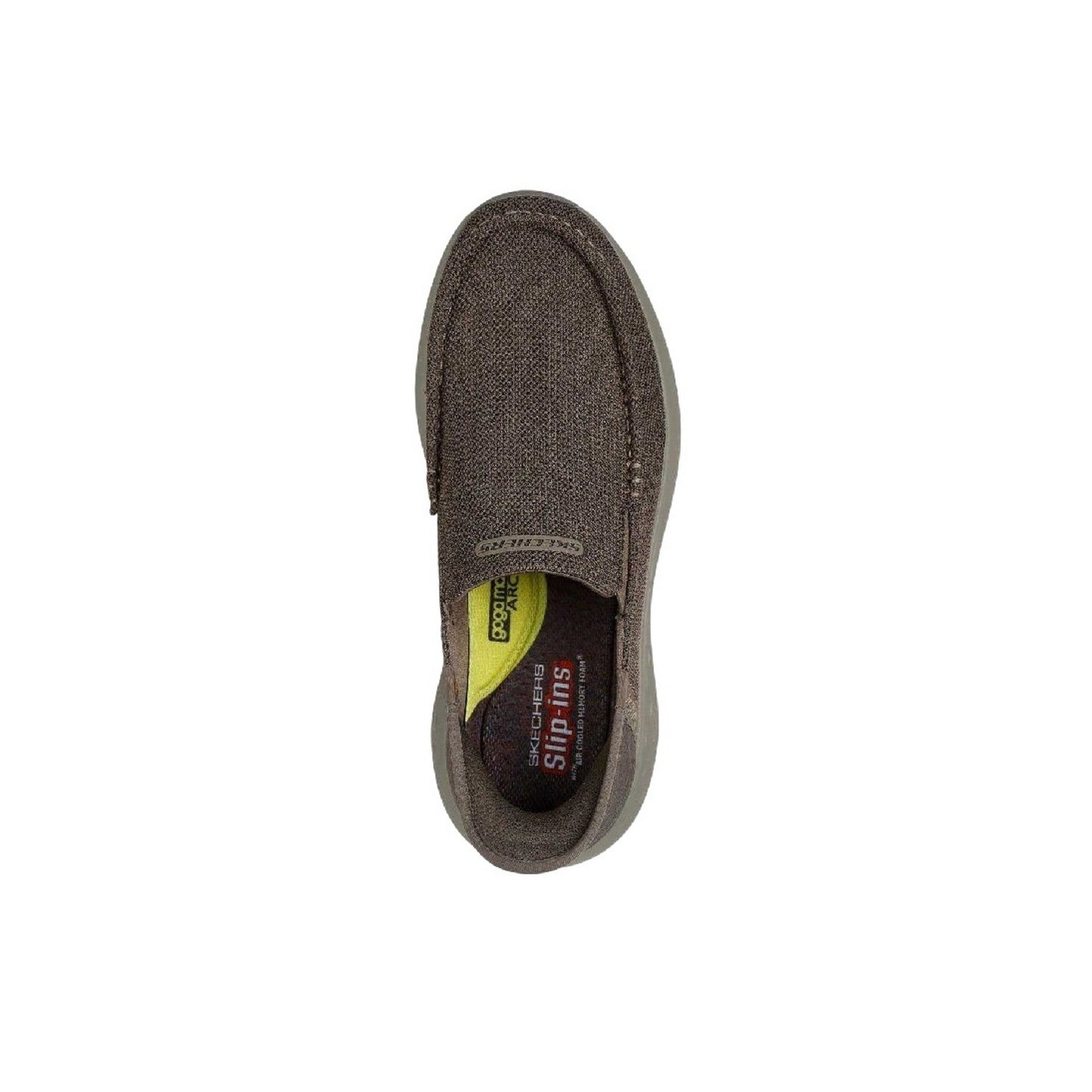 Taupe - Side - Skechers Mens Parson Ralven Slip-In Relaxed Fit Trainers