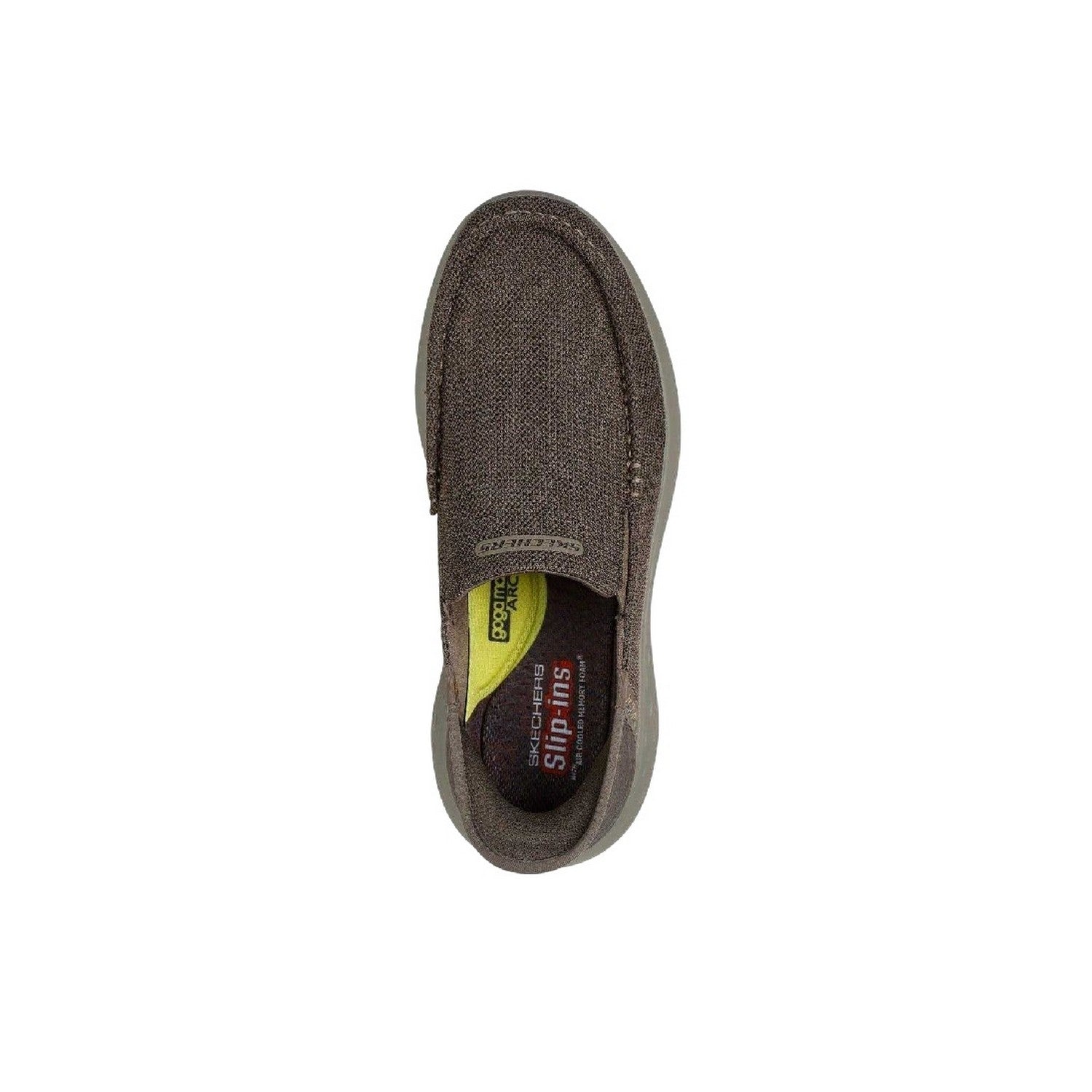 Taupe - Side - Skechers Mens Parson Ralven Slip-In Relaxed Fit Trainers