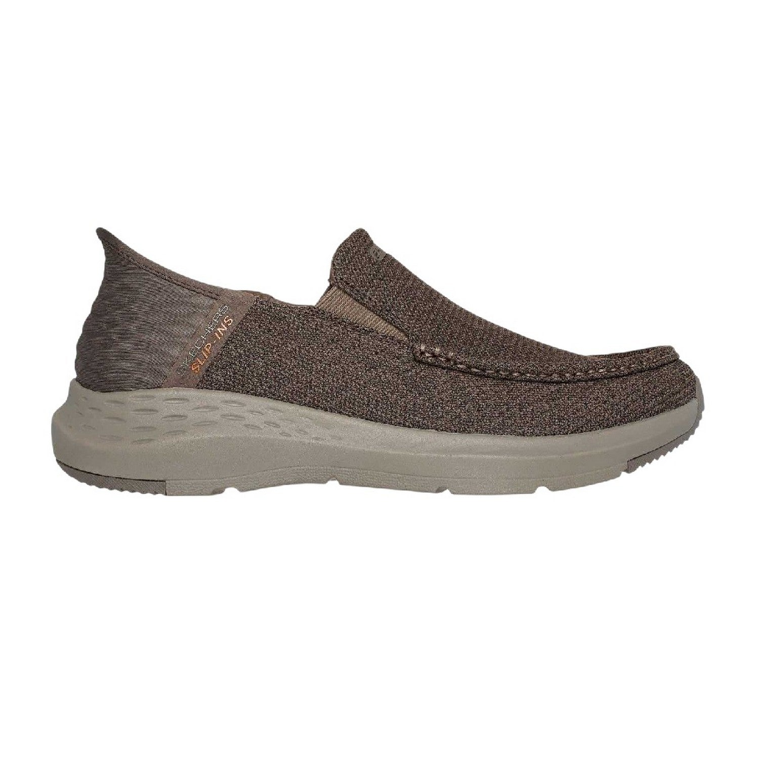 Taupe - Pack Shot - Skechers Mens Parson Ralven Slip-In Relaxed Fit Trainers