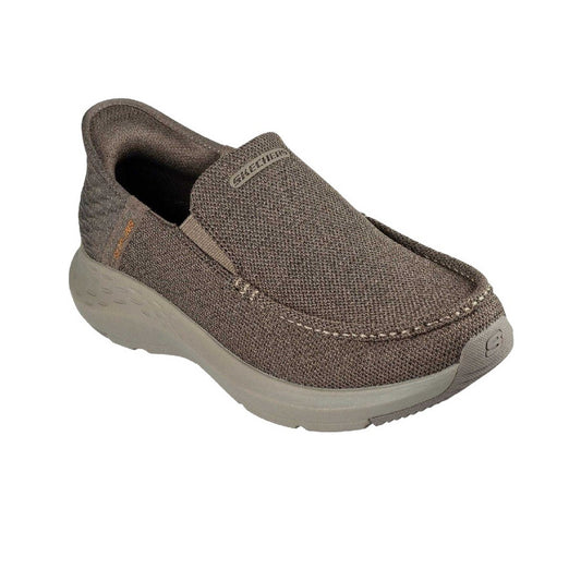 Taupe - Front - Skechers Mens Parson Ralven Slip-In Relaxed Fit Trainers