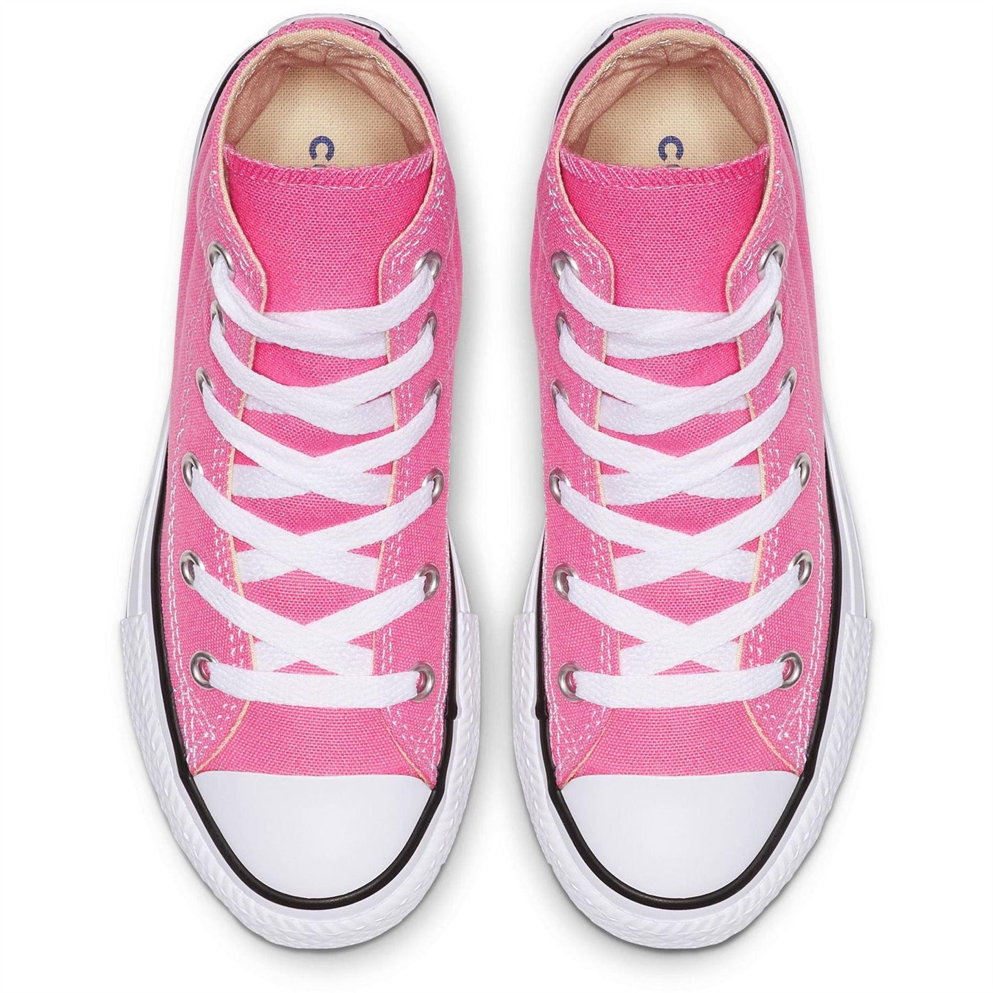 Pink - Side - Converse Childrens-Kids Chuck Canvas Shoes