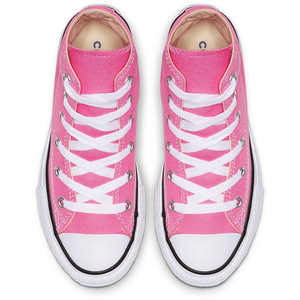 Pink - Side - Converse Childrens-Kids Chuck Canvas Shoes