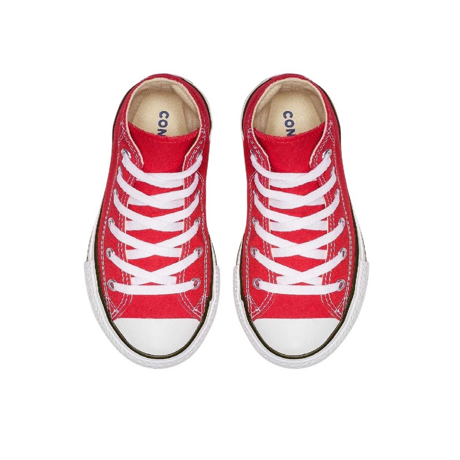 Red - Side - Converse Childrens-Kids Chuck Canvas Shoes