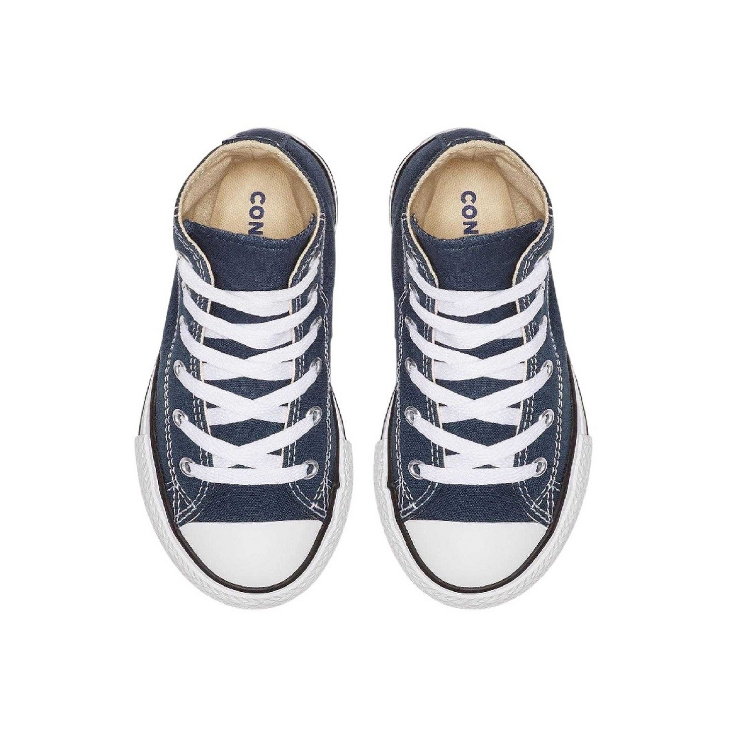 Navy - Side - Converse Childrens-Kids Chuck Canvas Shoes