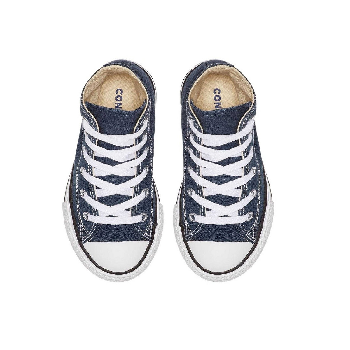Navy - Side - Converse Childrens-Kids Chuck Canvas Shoes