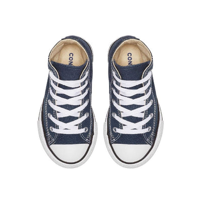 Navy - Side - Converse Childrens-Kids Chuck Canvas Shoes