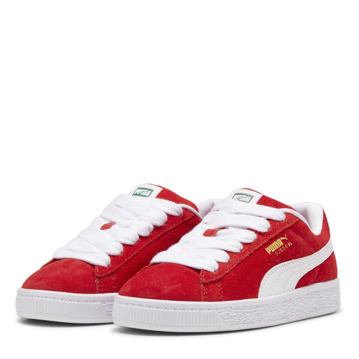 Red - Front - Puma Childrens-Kids XL Leather Low Cut Trainers