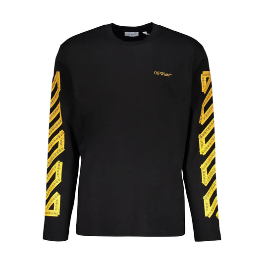 Black-Citrus - Front - Off White Mens Tape Logo T-Shirt
