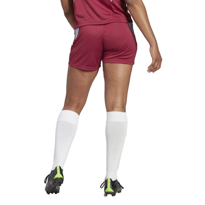 Red - Back - Adidas Womens-Ladies Tiro 23 Spain Training Shorts