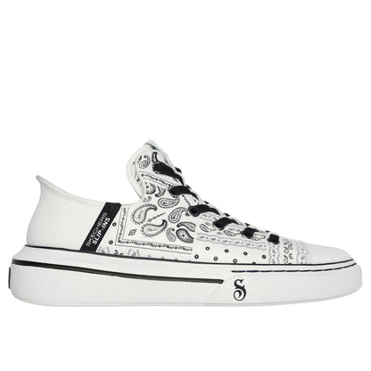 White-Black - Back - Skechers Mens Snoop Dogg Bandana Print Trainers