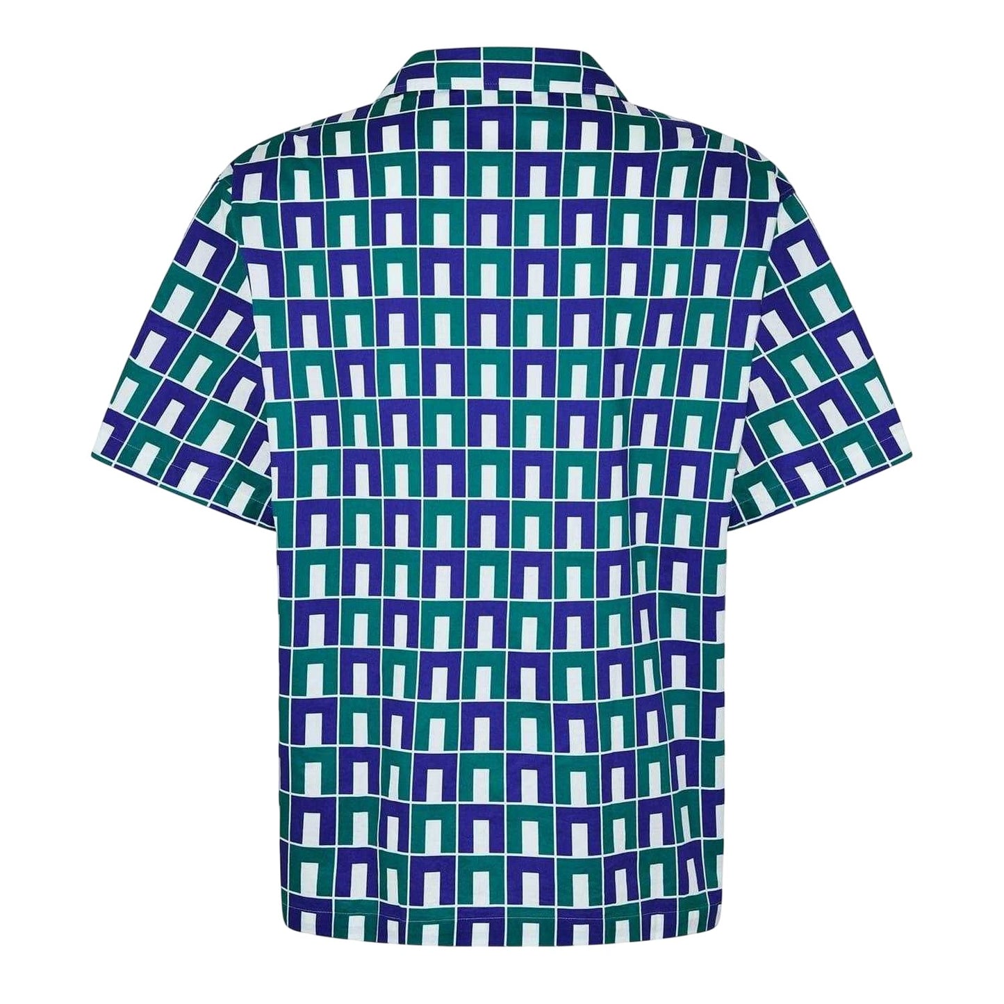 Green - Back - Lacoste Mens Monogram Short-Sleeved Shirt