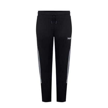 Black - Front - Lonsdale Mens Striped Tapered Jogging Bottoms