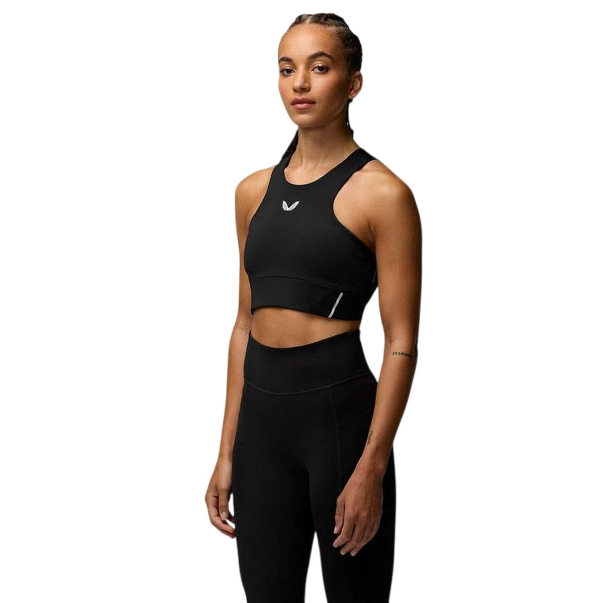 Black Caviar - Side - Castore Womens-Ladies Logo Sports Bra