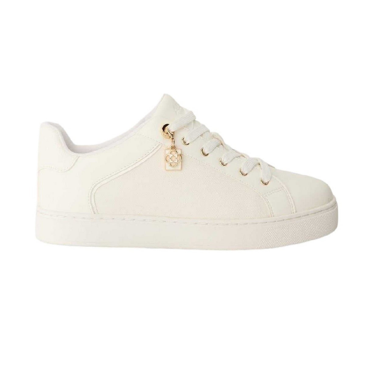 White-Black - Front - Aldo Womens-Ladies Elgata Platform Trainers