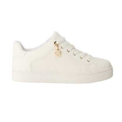 White-Black - Front - Aldo Womens-Ladies Elgata Platform Trainers