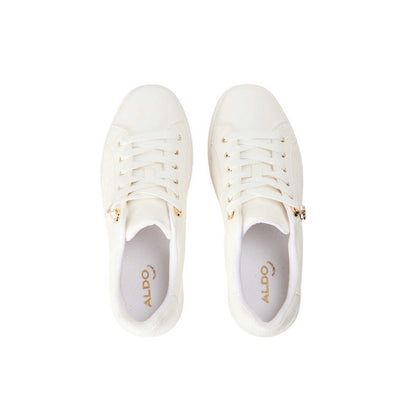 White-Black - Side - Aldo Womens-Ladies Elgata Platform Trainers