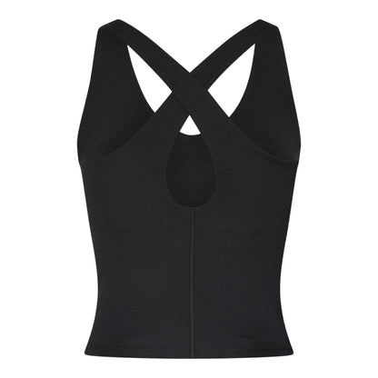 Black - Back - Girlfriend Collective Womens-Ladies V Neck Slim Tank Top