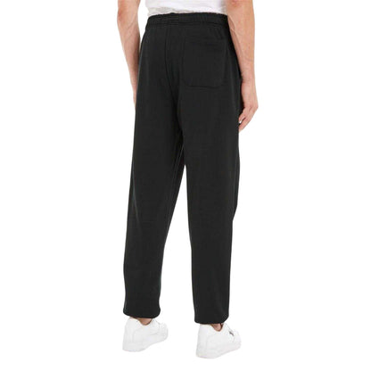 Black - Back - Tommy Jeans Mens Cotton Badge Jogging Bottoms