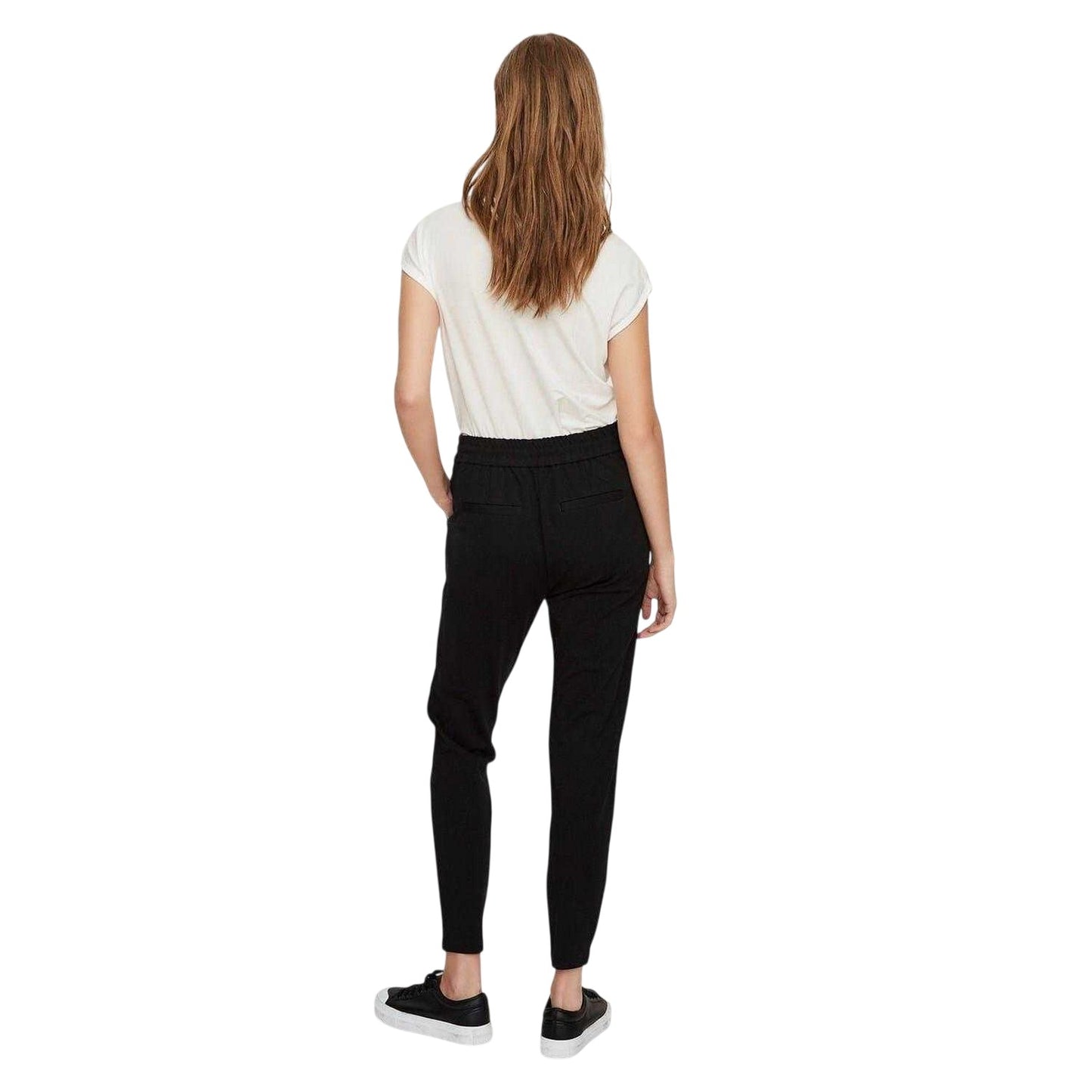 Black - Back - Vero Moda Womens-Ladies Eva Mid Rise Jogging Bottoms