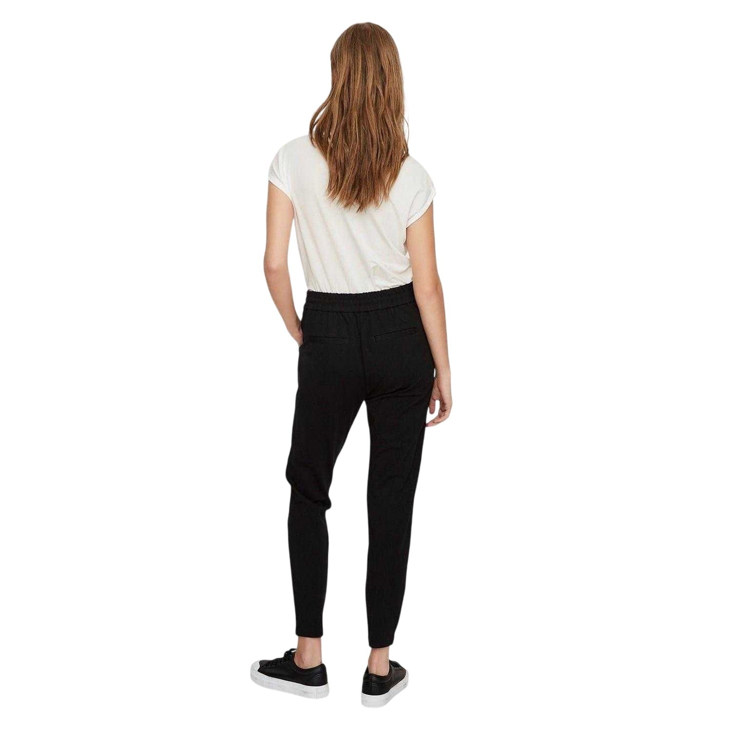 Black - Back - Vero Moda Womens-Ladies Eva Mid Rise Jogging Bottoms