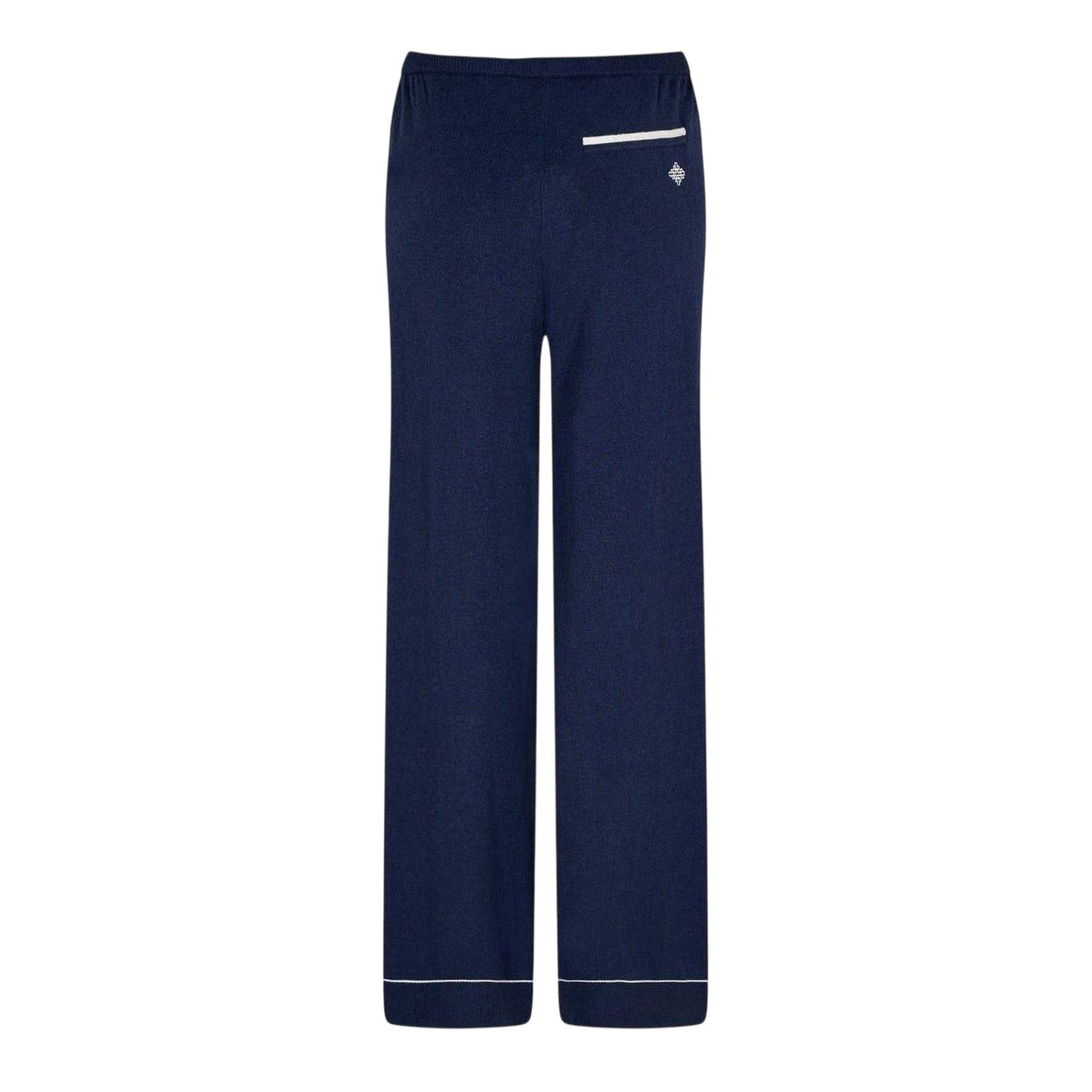 Navy - Back - Couture Womens-Ladies Knitted Trousers