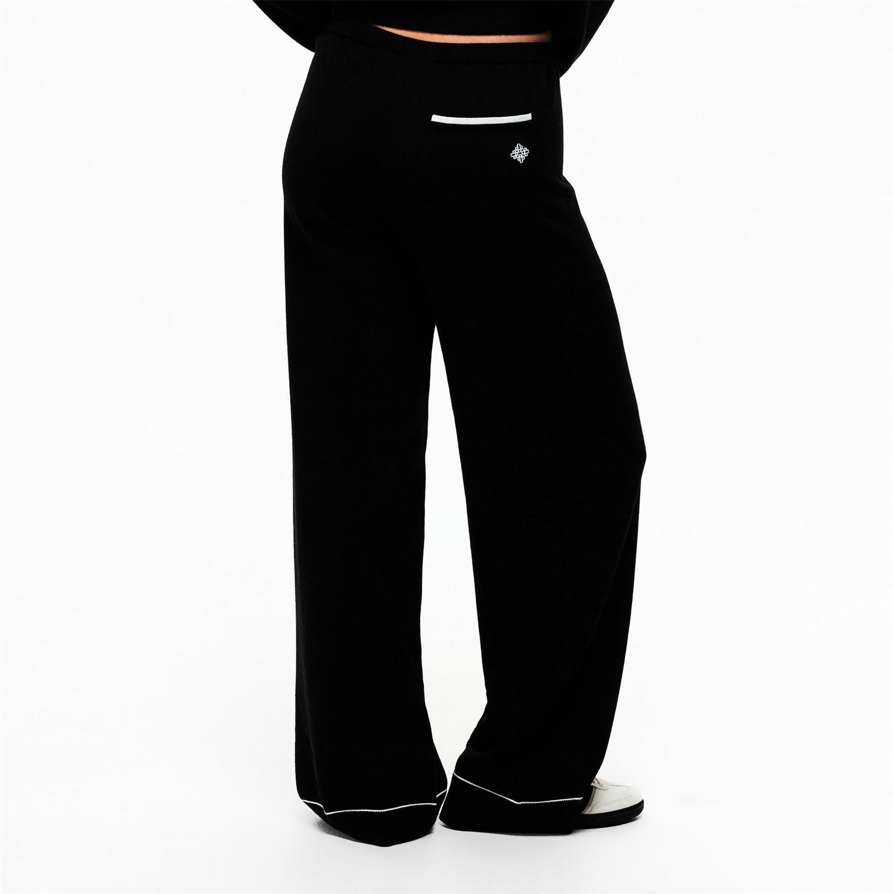 Black - Lifestyle - Couture Womens-Ladies Knitted Trousers