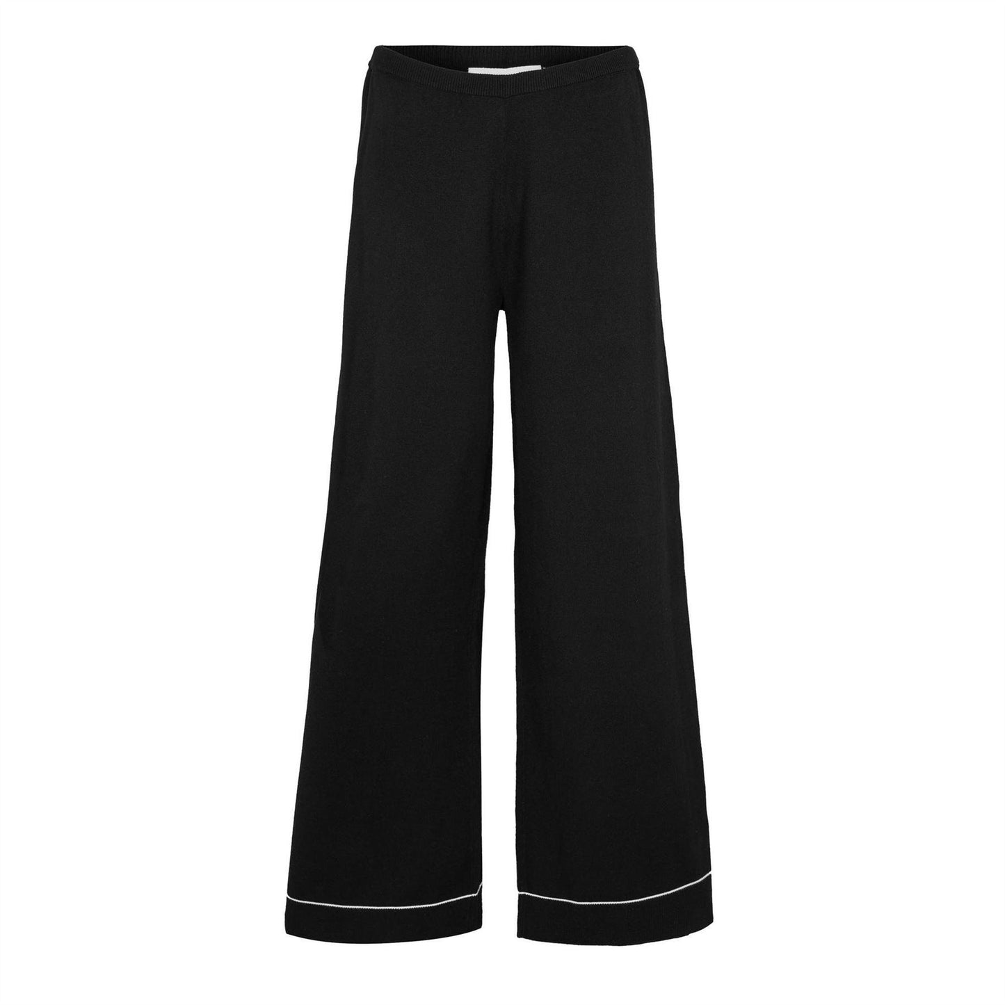Black - Front - Couture Womens-Ladies Knitted Trousers