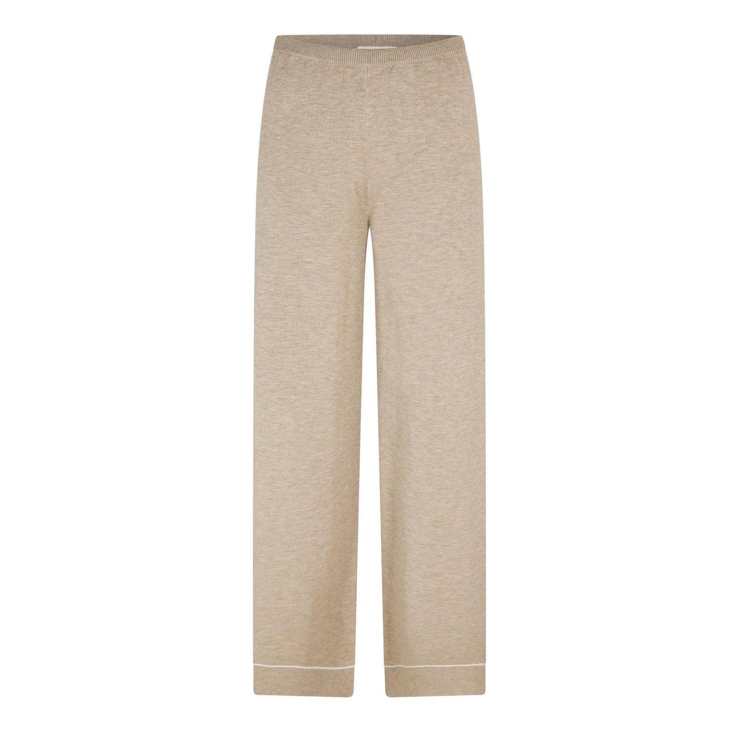 Beige - Front - Couture Womens-Ladies Knitted Trousers