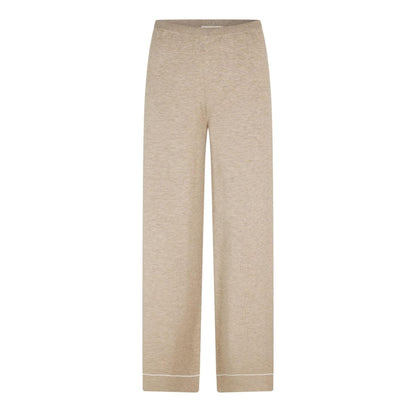 Beige - Front - Couture Womens-Ladies Knitted Trousers
