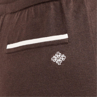 Brown - Pack Shot - Couture Womens-Ladies Knitted Trousers