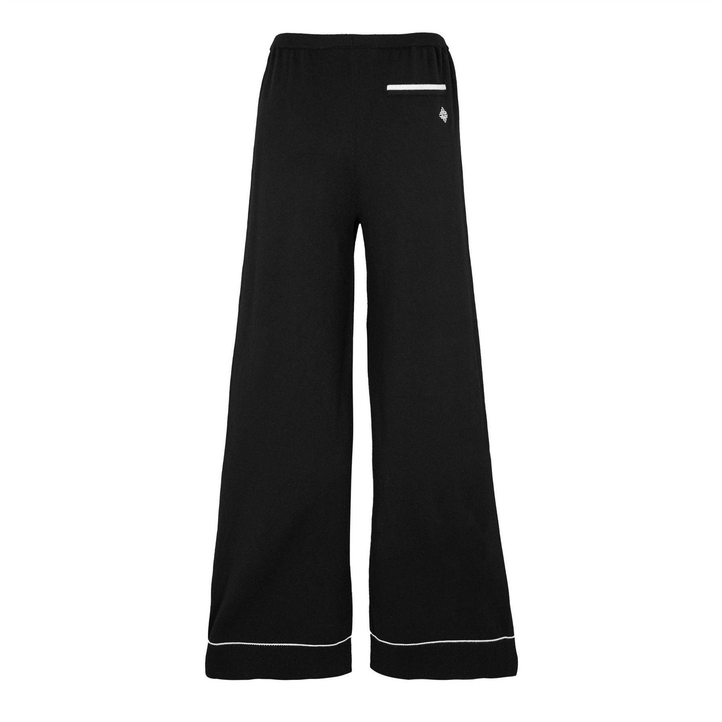 Black - Back - Couture Womens-Ladies Knitted Trousers