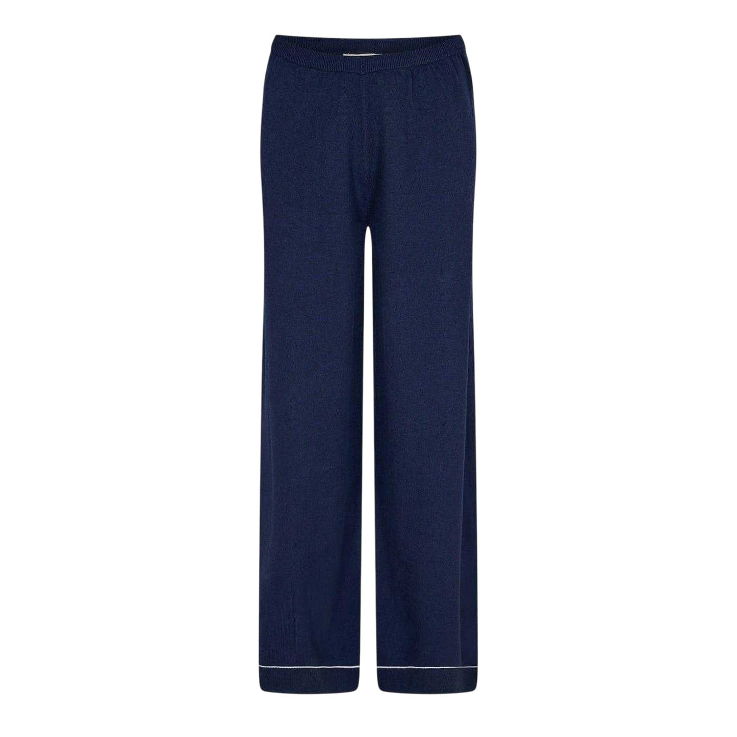Navy - Front - Couture Womens-Ladies Knitted Trousers