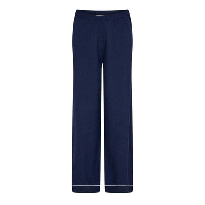 Navy - Front - Couture Womens-Ladies Knitted Trousers