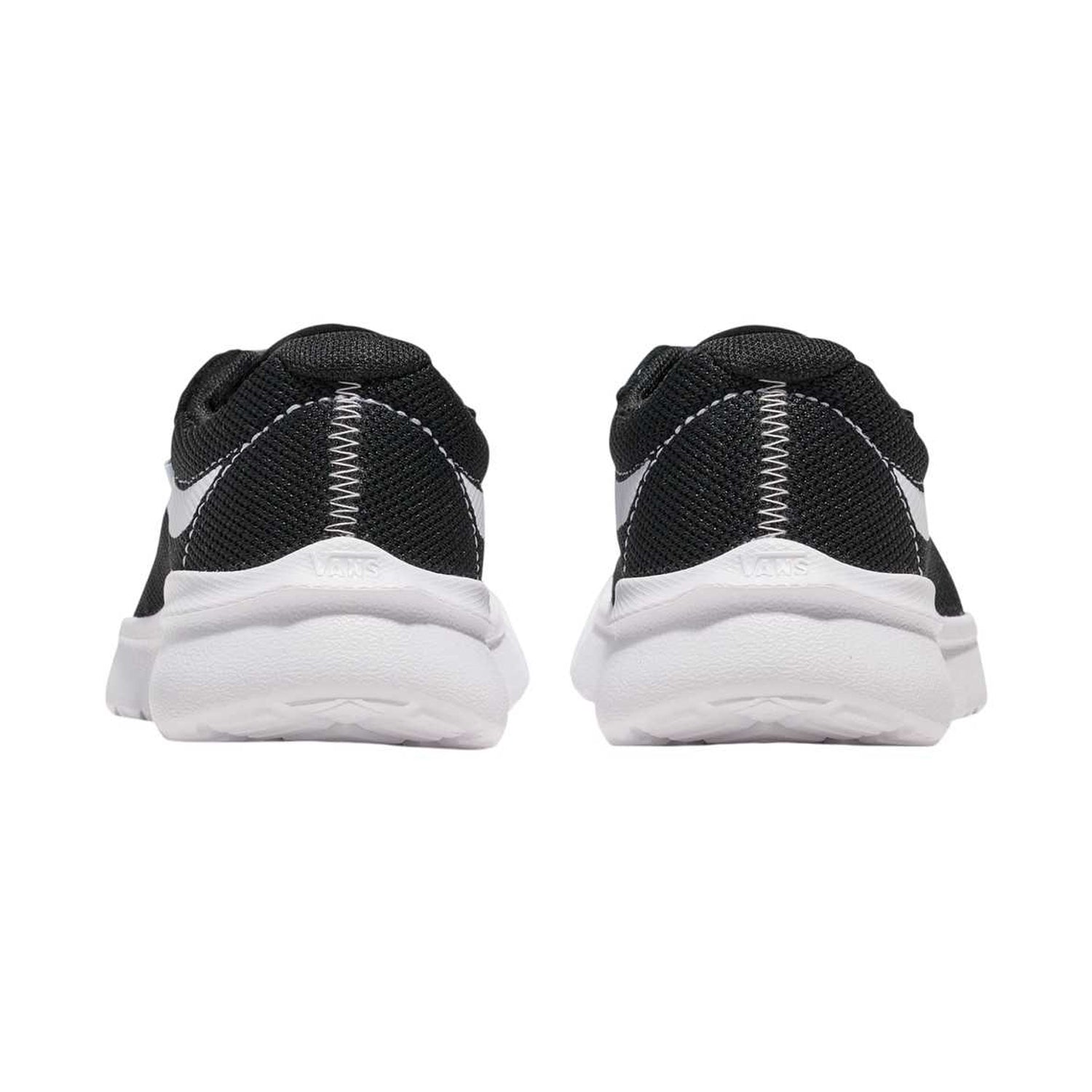 Black-White - Back - Vans Childrens-Kids Range BRZ Canvas Trainers