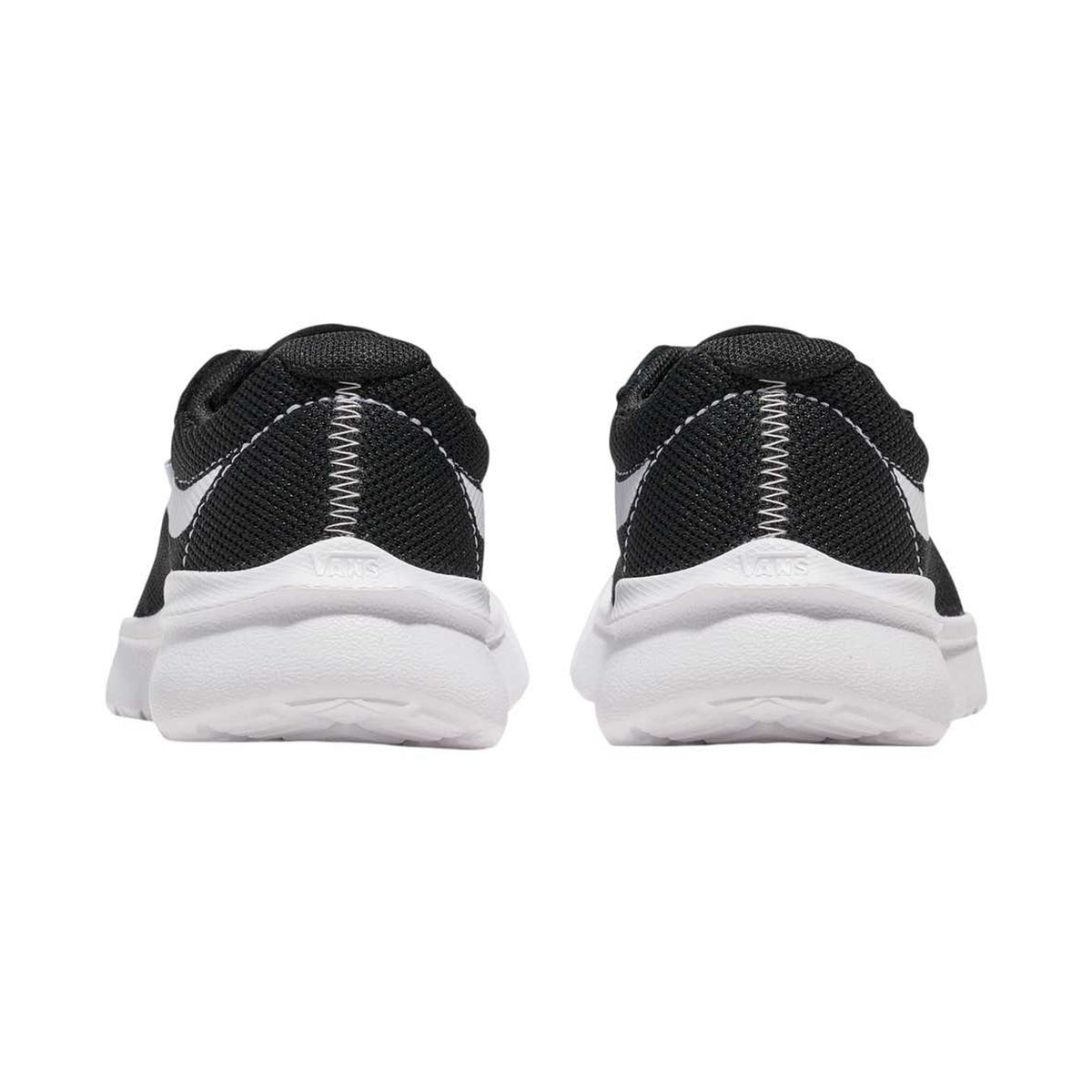Black-White - Back - Vans Childrens-Kids Range BRZ Canvas Trainers