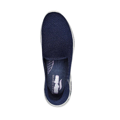 Navy-White - Lifestyle - Skechers Womens-Ladies Walking Shoes