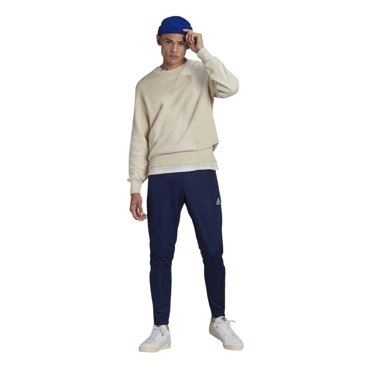 Navy - Side - Adidas Mens Entrada 22 Training Jogging Bottoms