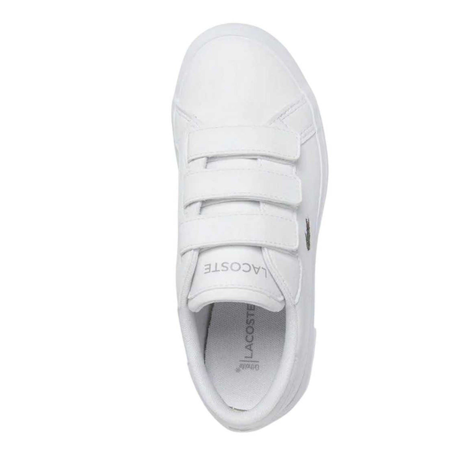 White - Back - Lacoste Childrens-Kids Powercourt Leather Trainers